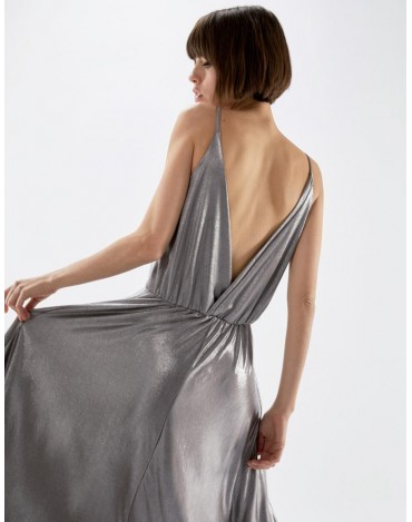 Vestido largo plata REBELQUEEN 2