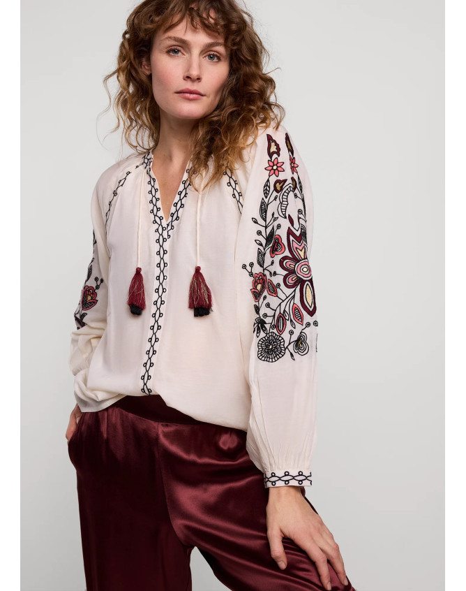 Blusa voile con bordado Summum Woman