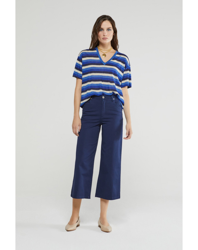 Camiseta a rayas de lino Ottod´ame