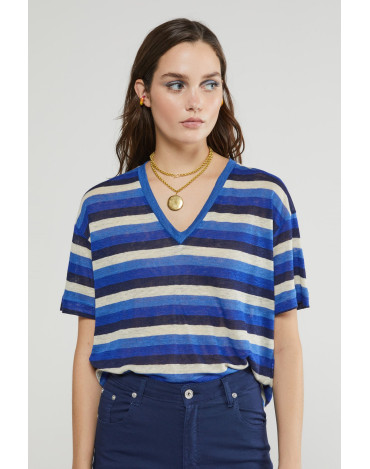 Camiseta a rayas de lino... 2