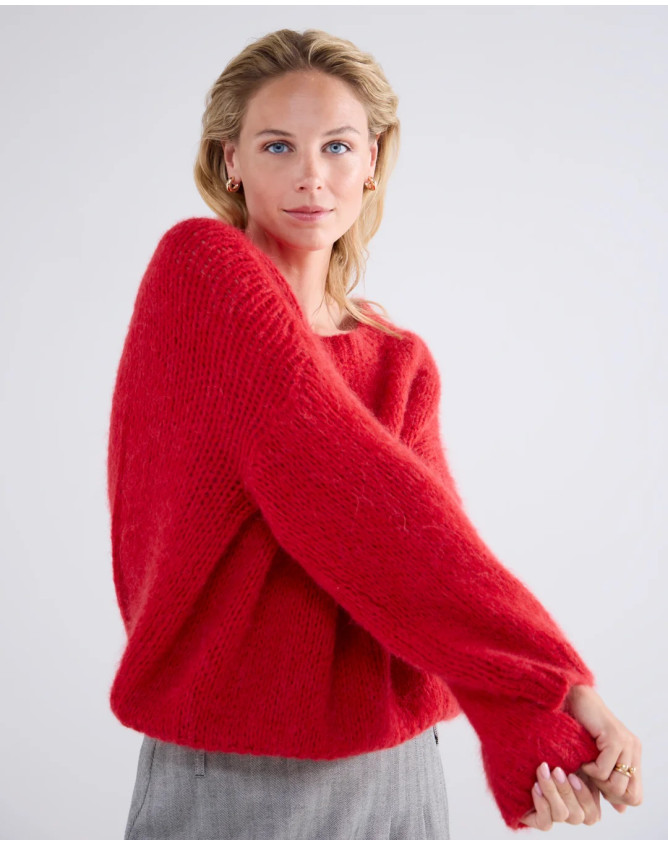 Jersey rojo de punto grueso Summum Woman