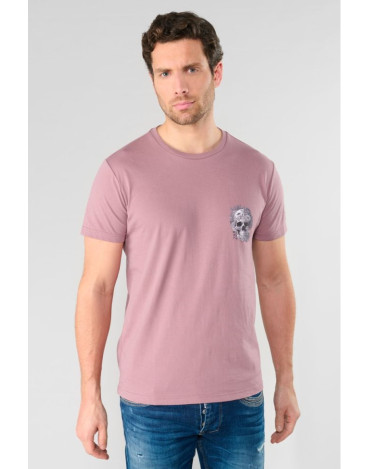 Camiseta rosa estampada...