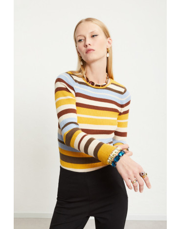 Jersey de rayas multicolor... 2