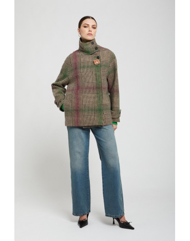 Abrigo corto en tartán en... 2