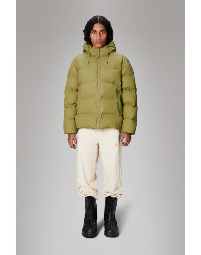 Cazadora Alta Puffer W3T3 Kaki Rains