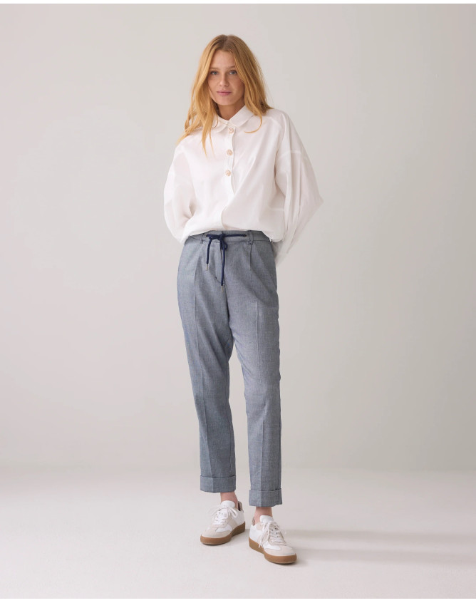 Pantalón de mezcla de lino Summum Woman