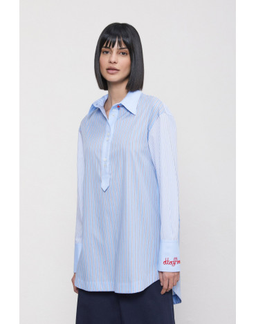 Camisa larga de algodon con... 2