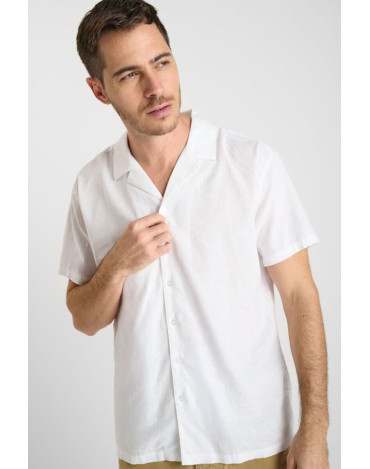 Camisa de mezcla de lino...
