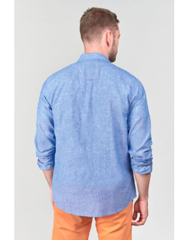 Camisa azul en mezcla de... 2