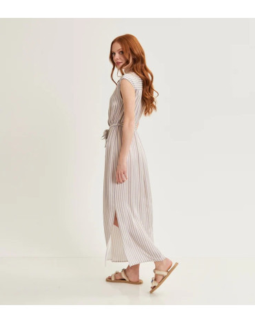 Vestido camisero de rayas... 2