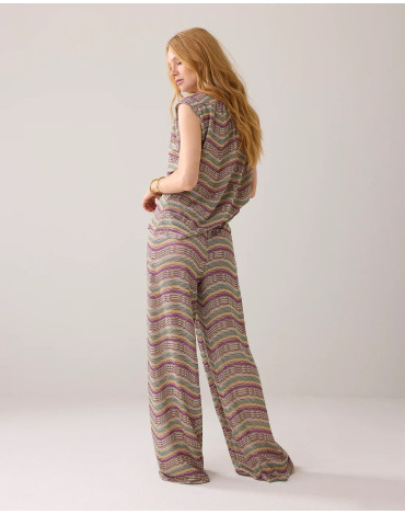 Pantalón ancho tejido... 2
