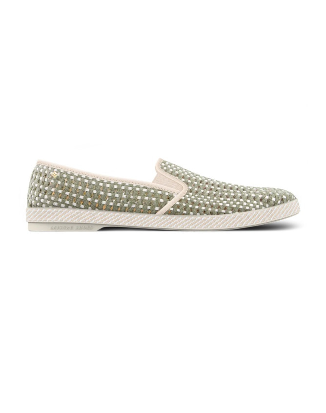 Zapato Roma tejida clásica kaki Rivieras