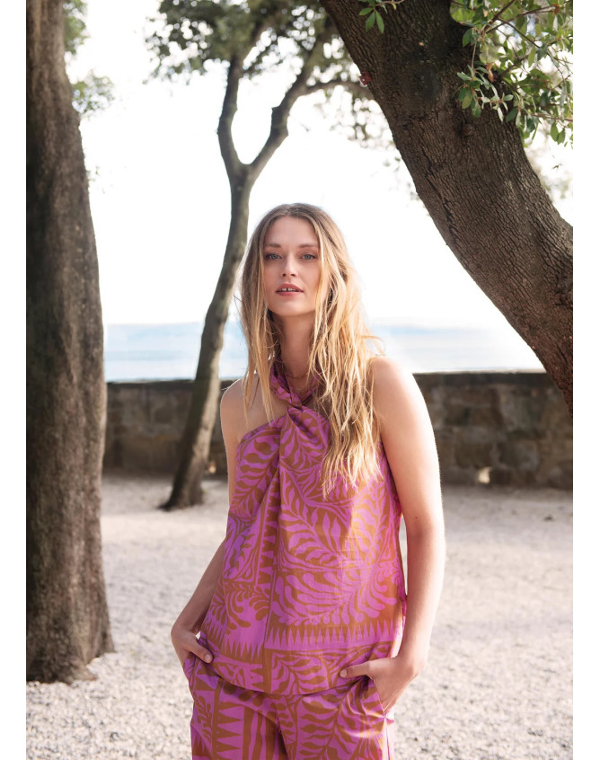 Top con escote torcido Summum Woman