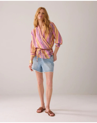 Blusa cruzada de rayas... 2