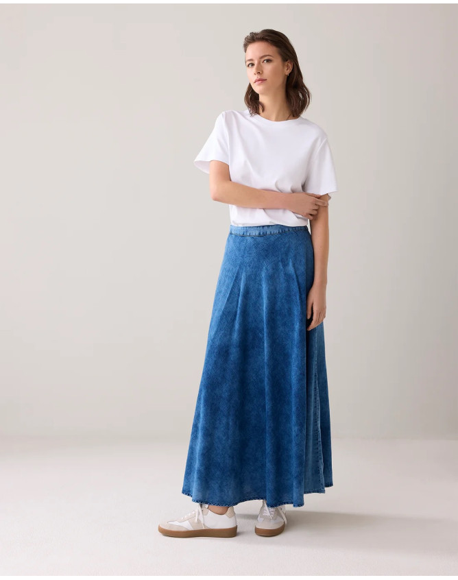 Falda ancha de mezclilla Summum Woman
