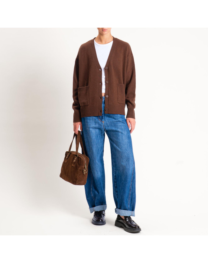 Cárdigan de lana marrón Souvenir