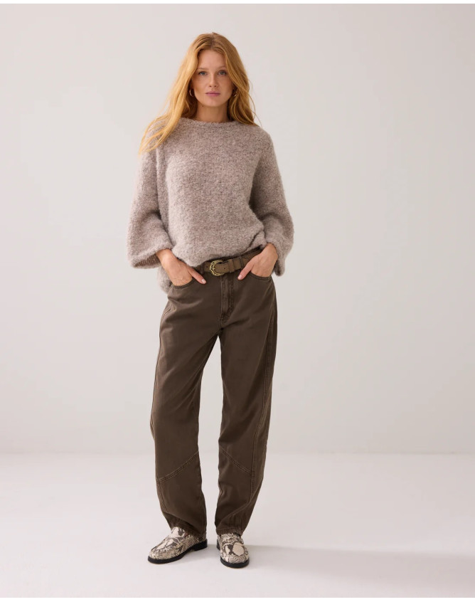 Pantalón balloon marrón Summum Woman