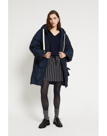 Abrigo midi de plumas con... 2