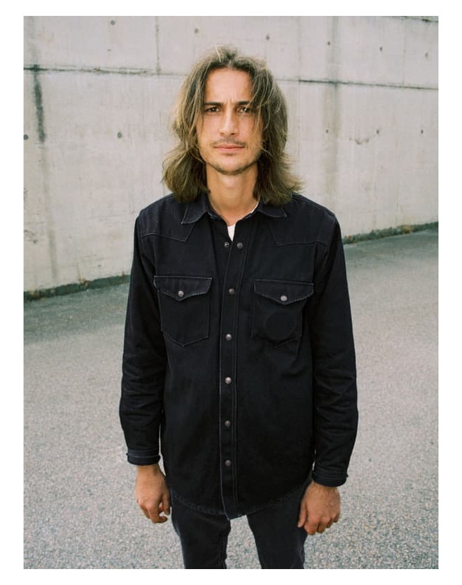 George Selvage Denim Shirt Dry Black...