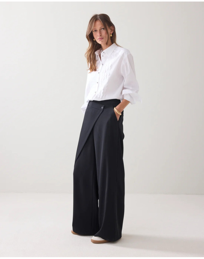 Pantalones anchos con cruzado Summum...