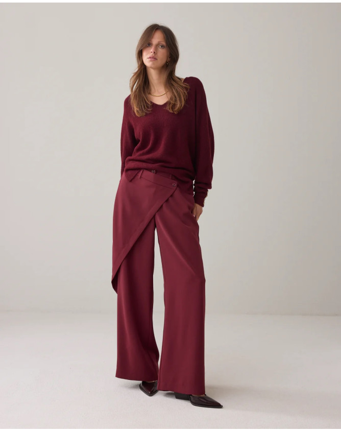 Pantalones anchos con cruzado Summum...