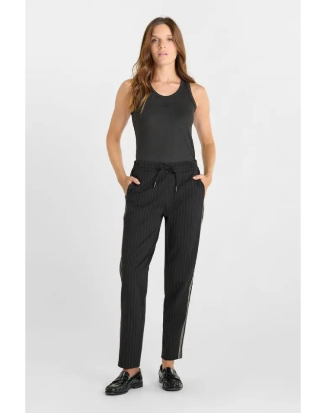 Pantalón de rayas negro Le temps des...