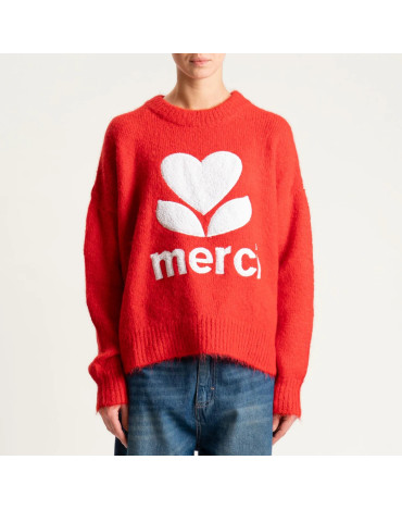 Suéter de mohair rojo con... 2