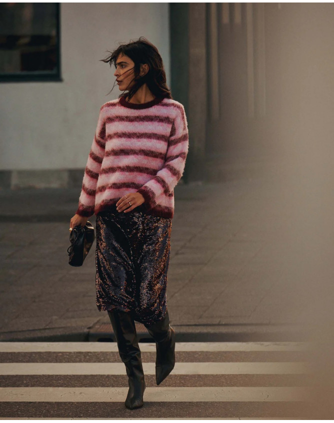 Falda midi de lentejuelas Summum Woman