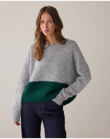 Jersey de punto bicolor...