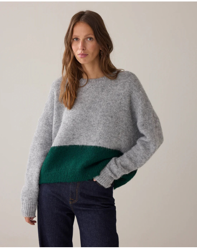 Jersey de punto bicolor boyfriend...