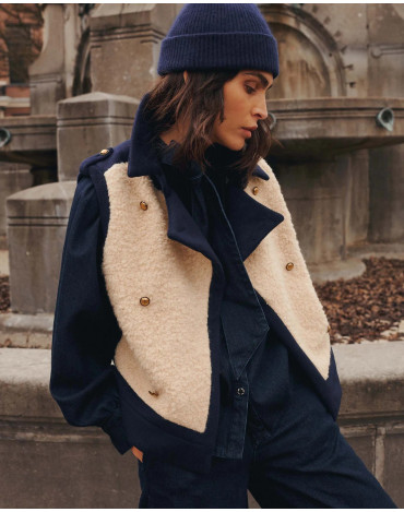 Chaleco de mezcla bouclé...