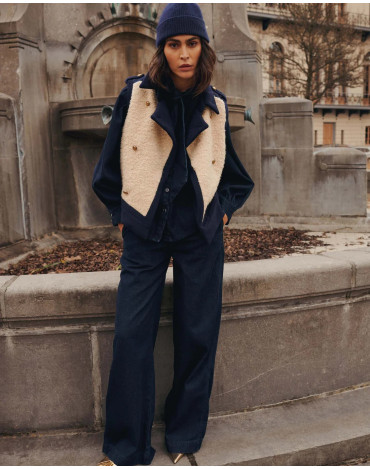 Chaleco de mezcla bouclé... 2