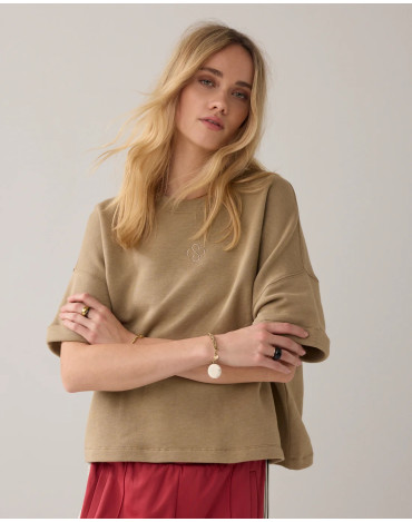 Sudadera cuadrada de manga...