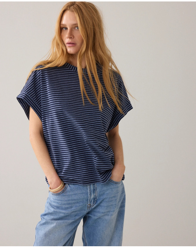 Top bicolor en tejido italiano Summum...