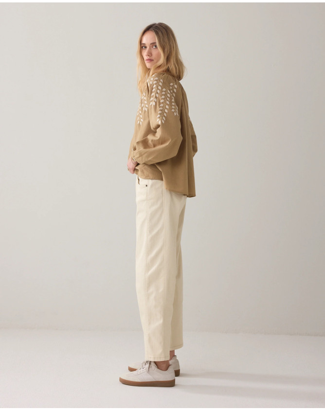 Pantalones elásticos de corte Cocoon...