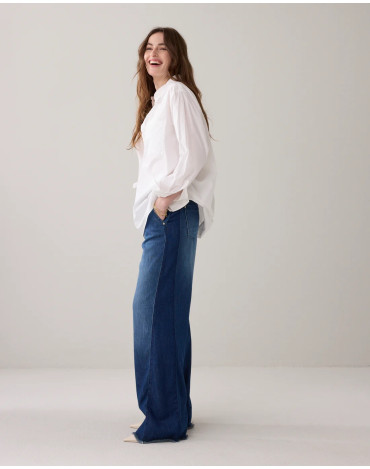 Pantalón vaquero palazzo...