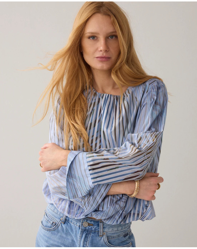 Top plisado con estampado Summum Woman