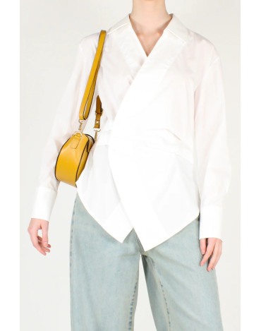 Camisa cruzada de popelin...